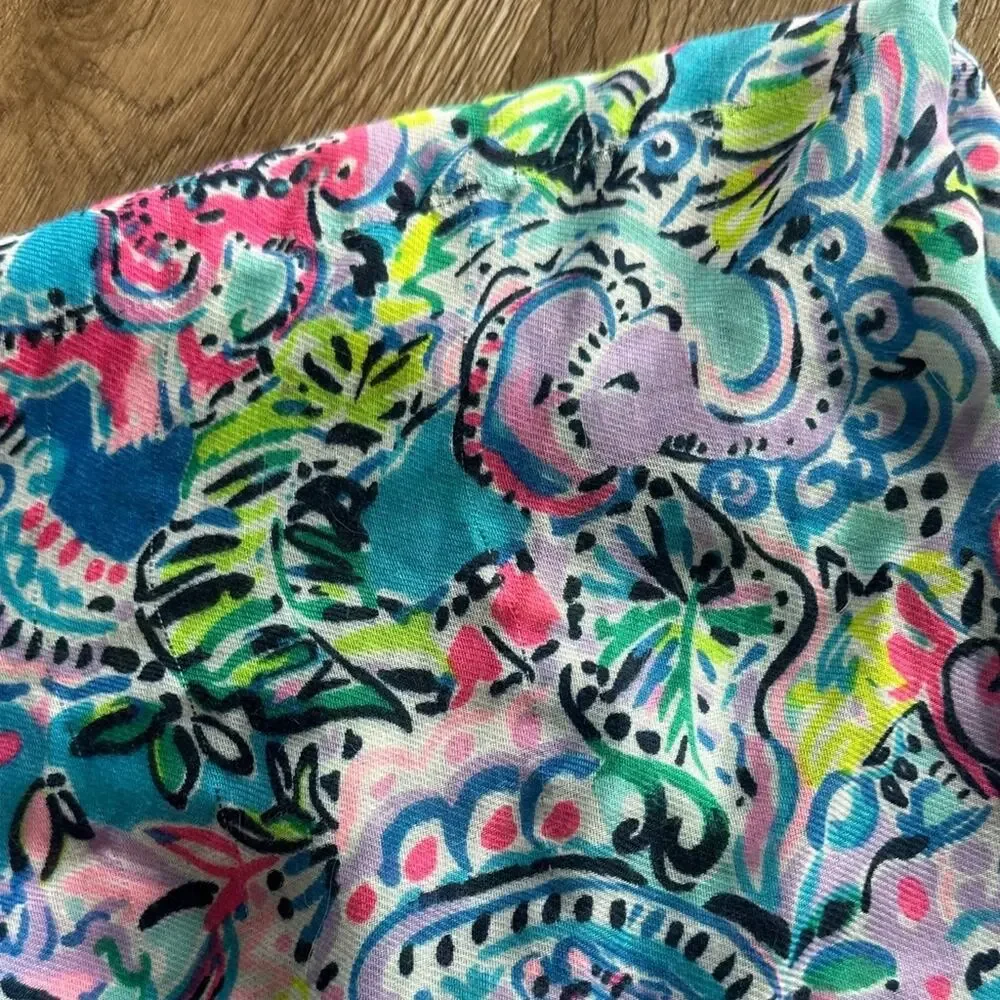 NWT Lilly Pulitzer Resort Scarf‎ Over The Rainbow Multi Color Preppy